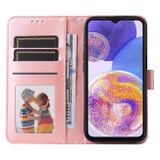 Peňaženkové kožené puzdro SUNFLOWER na Samsung Galaxy A23 5G - Ružová