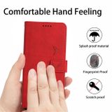 Peňaženkové kožené puzdro HEART na Samsung Galaxy A23 5G - Červená