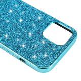 Gumený Glitter kryt na iPhone 14 Pro Max - Modrá