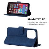 Peňaženkové kožené puzdro CROSSBODY na iPhone 14 Pro Max - Modrá