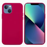 Gumený kryt Solid Color na iPhone 14 Plus – Ružovočervená