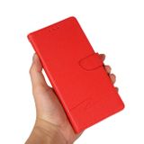 Peňaženkové kožené puzdro CROSS na Samsung Galaxy A03 – Červená