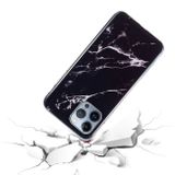 Gumený kryt MARBLE na iPhone 14 Pro - Čierna