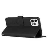 Peňaženkové kožené puzdro SKIN na iPhone 14 Pro Max - Čierna