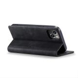 Peňaženkové kožené puzdro CaseMe na iPhone 14 - Čierna