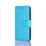 Peňaženkové kožené puzdro Crystal na Motorola Edge 30 - Svetlo modrá
