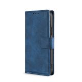 Peňaženkové kožené puzdro Crocodile na Samsung Galaxy A73 5G - Modrá