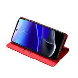 Peňaženkové kožené puzdro FLIP na Motorola Moto G62 5G – Červená