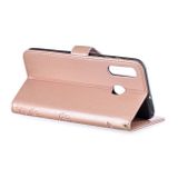 Peňaženkové kožené puzdro na Samsung Galaxy A30 - Ružovozlatý