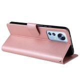 Peňaženkové kožené puzdro MULTIFUNCTIONAL na Xiaomi 12 Lite – Ružovozlatá