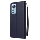 Peňaženkové kožené puzdro MULTIFUNCTIONAL na Xiaomi 12 Lite – Námornícka modrá