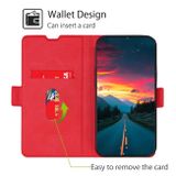 Peňaženkové kožené puzdro ULTRA-THIN na iPhone 14 Pro - Červená
