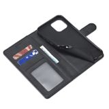 Peňaženkové kožené puzdro LC.IMEEKE Calf na iPhone 14 Plus - Čierna