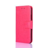 Peňaženkové kožené puzdro CRYSTAL na iPhone 14 Plus - Ružovočervená