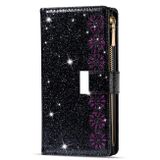 Peňaženkové Glitter puzdro Laser na Samsung Galaxy Z Fold4 - Čierna