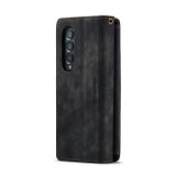 Peňaženkové kožené puzdro CaseMe Multi na Samsung Galaxy Z Fold4 - Čierna