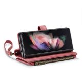 Peňaženkové kožené puzdro CaseMe Multi na Samsung Galaxy Z Fold4 - Červená