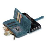 Peňaženkové kožené puzdro CaseMe Multi na Samsung Galaxy Z Fold4 - Modrá
