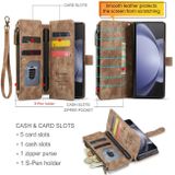 Multifunkčné peňaženkové puzdro CaseMe na Samsung Galaxy Z Fold5 - Hnedá