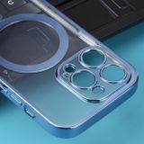Gumený kryt ELECTROPLATING na iPhone 14 Pro - Modrá