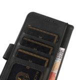 Peňaženkové kožené puzdro COW na Motorola Moto G32 - Čierna