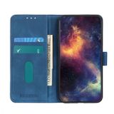 Peňaženkové kožené puzdro KHAZNEH na Motorola Moto G32 - Modrá