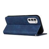 Peňaženkové kožené puzdro S-TYPE na Motorola Moto G52 - Modrá