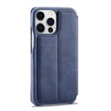 Peňaženkové kožené puzdro LC.IMEEKE na iPhone 14 Plus - Modrá