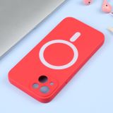 Gumený kryt Liquid Silicone na iPhone 14 Plus – Červená