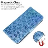 Peňaženkové kožené puzdro MAGNETIC na iPhone 14 Pro - Modrá