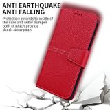 Peňaženkové kožené puzdro LITCHI na Xiaomi 12X – Červená