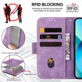 Peňaženkové kožené puzdro RFID na iPhone 14 Pro Max - Fialová