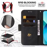 Peňaženkové kožené puzdro RFID na iPhone 14 Pro Max - Čierna