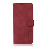 Peňaženkové kožené puzdro KHAZNEH MATTE na Motorola Moto G32 - Červená