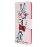 Peňaženkové kožené puzdro na Samsung Galaxy A41-Žirafa