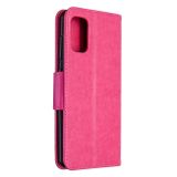 Peňaženkové kožené puzdro na Samsung Galaxy A41-Ružová červená