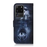 Peňaženkové puzdro na Samsung S20 Ultra -Combined Pattern -Vlk a pes