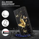 Peňaženkové kožené puzdro PAINTED na Oppo A54 / A54s - Golden Swallow Butterfly