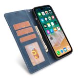 Peňaženkové kožené puzdro FANTASY na iPhone 14 Pro - Modrá