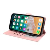 Peňaženkové kožené puzdro SKIN na iPhone 14 Pro Max - Ružovozlatá