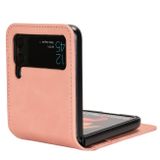 Peňaženkové kožené puzdro External na Samsung Galaxy Z Flip4 - Ružová