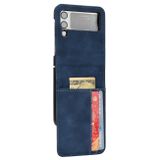 Peňaženkové kožené puzdro External na Samsung Galaxy Z Flip4 - Modrá