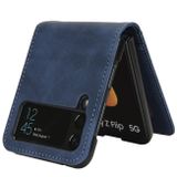 Peňaženkové kožené puzdro External na Samsung Galaxy Z Flip4 - Modrá