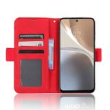 Peňaženkové kožené puzdro CALF na Motorola Moto G32 - Červená
