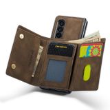 Peňaženkové kožené puzdro DG.MING Multi na Samsung Galaxy Z Fold4 - Kávová