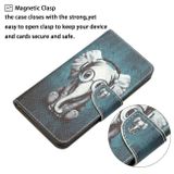 Peňaženkové kožené puzdro DRAWING na iPhone 14 Pro Max - Earphone Elephant