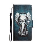 Peňaženkové kožené puzdro na Samsung Galaxy A22 5G - Earphone elephant