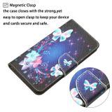 Peňaženkové kožené puzdro na Samsung Galaxy A22 5G - Butterfly
