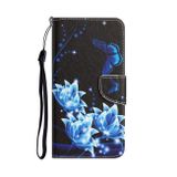 Peňaženkové 3D puzdro COLORED na Samsung Galaxy A23 5G - Modrí motýli
