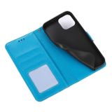 Peňaženkové kožené puzdro SUNFLOWER na iPhone 14 Pro - Modrá